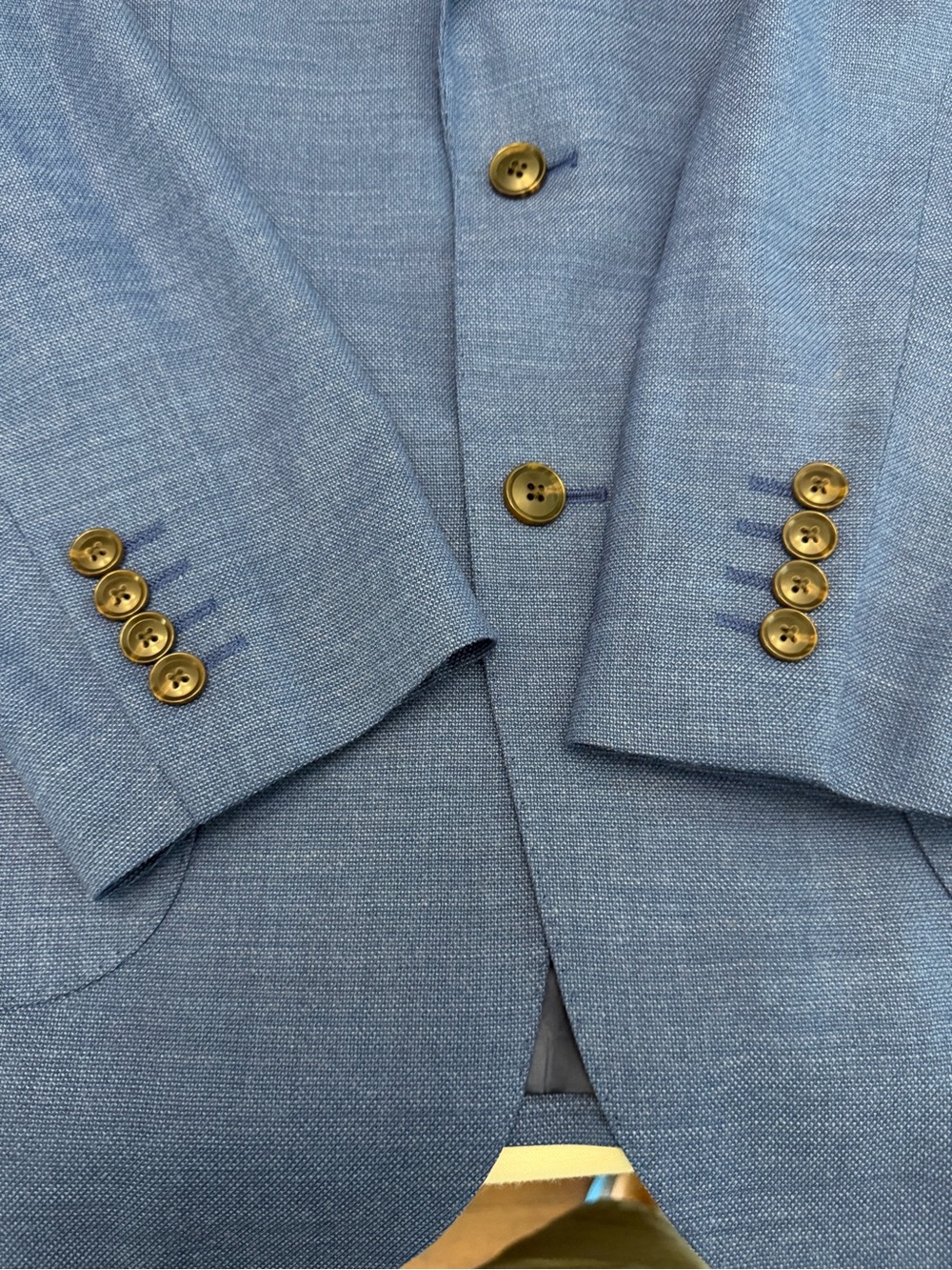 Charles Tyrwhitt Blazer 40R Blue Wool Slim Fit Duel Vent Jacket - Picture 9 of 11